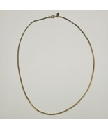 Vintage Monet Gold Tone 18&quot; Necklace Box Chain Briolette Woman&#39;s Simple ... - £7.45 GBP