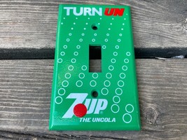 Vtg 7UP 7 Up Turn Un Plastic Advertising Light Switch Cover Single - £7.84 GBP