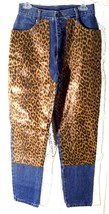 Jokko Jeans Denim Animal Leopard Print Accents Blue Jeans Size 11 - £97.78 GBP