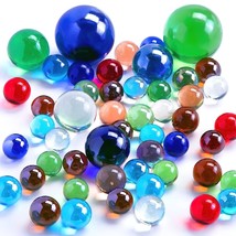 145Pcs Colorful Marbles Bulk, Glass Marbles With Marble Jar Assorted Sizes Marbl - £19.29 GBP