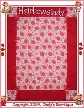 Pink Strawberry Shortcake Quilt Baby Girl Red Strawberries Lady Bugs Girls Bows - £44.10 GBP