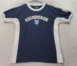 Edinburgh T Shirt Mens Sz XL Navy Cotton Embroidered Logo Short Sleeve Crew Neck - £10.26 GBP
