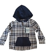 Andy &amp; Evan ~ Hooded ~ Plaid ~ Flannel Shirt ~ Zipper Closure ~ Boys&#39; Si... - $42.10 CAD