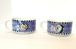2 Bugs Bunny &amp; Daffy Duck Diner Mugs/Soup Bowls Looney Tunes 1998  Warne... - £12.67 GBP