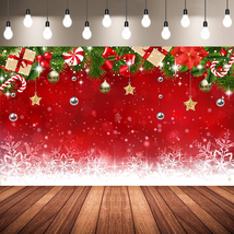 Blulu Winter Snowflake Photography Backdrop - Xmas Background for Christ... - £14.41 GBP