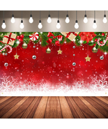 Blulu Winter Snowflake Photography Backdrop - Xmas Background for Christ... - £14.43 GBP