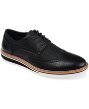 Vance Co. Mens Warrick Wingtip Derby Shoes Size 10M Color Black - £75.04 GBP