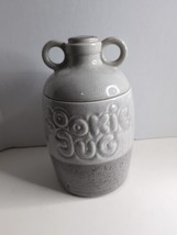 Vintage 2-Tone Gray McCoy Cookie Jar #213 Whiskey Moonshine Jug Shape - £20.19 GBP