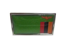 Thin Bordered Zambia Flag Adjustable Size Fashion Ring - £23.96 GBP