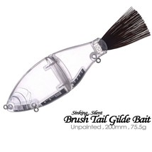 1PC 20CM 75.5G Brush Tail Gilde Bait Swimbait Unpainted Bait Blank Fishing Lure - £12.64 GBP