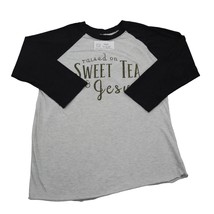 Next Level Shirt Mens S Gray Black Quarter Raglan Sleeve Crew Neck Print... - $355.10 MXN