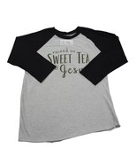 Next Level Shirt Mens S Gray Black Quarter Raglan Sleeve Crew Neck Printed Tee - €15,89 EUR