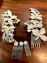 Rhinestone/Crystal Hair Combs Set of 5 Combs - £15.17 GBP