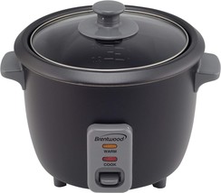 Brentwood TS-700BK 4-Cup Uncooked/8-Cup Cooked Rice Cooker, Black, 350W ... - $29.99