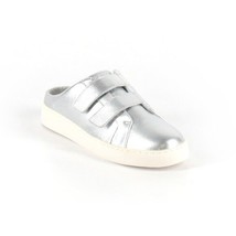 Nine West Slip On Sneaker Mule Women&#39;s Size 8 1/2 Med Width Silver Leather Y2K - £22.95 GBP