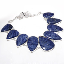 Sodalite Pear Shape Gemstone Christmas Gift Necklace Jewelry 18&quot; SA 2019 - $22.49