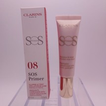 CLARINS SOS Face Primer 08 ROSY GOLD PEARLS 1oz - $26.72