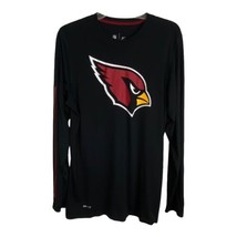 Nike Mens Tee Shirt Size Small Dri Fit Long Sleeve Arizona Cardinals Black Red - £16.34 GBP