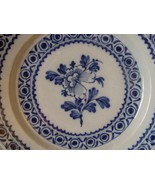 18th C Large Dutch Tin Glazed Charger Plate Blue and White Delft Floral ... - $595.00