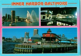 Multiple Views of Baltimore Inner Harbor Maryland Postcard Posted 1994 - £5.48 GBP