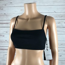 DKNY Women&#39;s Crop Top Textured Bralette (Black) Bikini Top NWT SMALL - £13.34 GBP