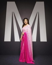 Kajol Pink Sequins Saree , Manish Malhotra Style Saree, Gift for Her Free - £63.18 GBP