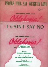 OKLAHOMA Sheet Music Lot 2 I CAIN&#39;T SAY NO &amp; PEOPLE WILL SAY Rodgers Ham... - £11.62 GBP