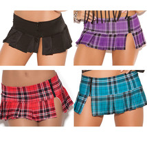 Pleated Mini Skirt with Side Zipper 4 Colors to Choose From Size S-M-L-X/L - £20.78 GBP