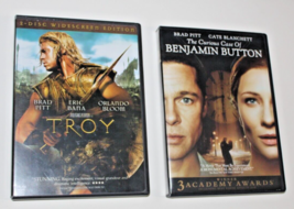 Lot of 2  Brad Pitt  DVD&#39;s ,  Troy , Benjamin Button - £7.46 GBP