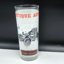 ANTIQUE AUTOS DRINKING GLASS cup mug classic automobile car 1906 autocar... - $13.81