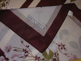 Mirta Lelli Ladies SEMI-SHEER Lg. Square Floral SCARF-MADE In ITALY-BARELY Worn - £8.84 GBP