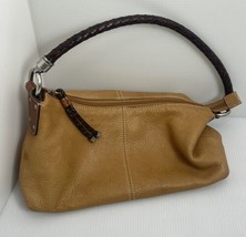 FOSSIL Key Pebbled Leather Camel Colored Purse 12 Inches By 7 Inches - $23.36