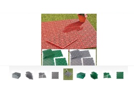 Set of 10 Interlocking Patio or Walkway Tiles Multi-purpose Surface for Outside - $39.98
