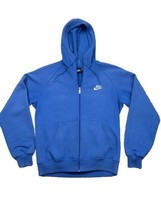 VTG 1980s Nike Zip Up Hoodie Sweater Swoosh Blue Tag MEDIUM - £55.79 GBP