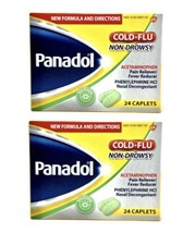 Panadol Cold and Flu Non-Drowsy 24 Caplets Acetaminophen Cold+Flu EXP 12/25 - $28.99