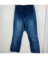 Duo Maternity Jeans Size 14 Stretch Blue Denim Spandex 100% Cotton Natur... - £19.46 GBP
