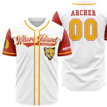Custom Baseball Jersey Archer Unisex Shirt Archer Whore Island Gift for Mom - £15.97 GBP+