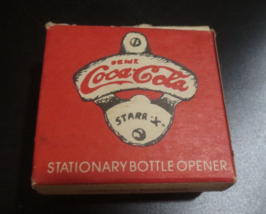 Older Coca-Cola Starr Stationary Metal Bottle Opener New in box - $23.27