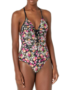 Cole of California Women&#39;s Plunge One Piece Swimsuit Lava Sunflower Size... - $320.64 MXN
