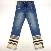 Anthropologie Chelsea &amp; Violet Jeans Women's Size 26 Embroidered Cuffs F... - $37.21