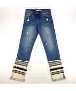 Anthropologie Chelsea &amp; Violet Jeans Women's Size 26 Embroidered Cuffs F... - $37.21