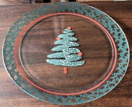 Vintage Arcoroc France Christmas Tree Serving Platter 13” - £11.00 GBP