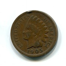 1905 Indian Head Penny United States Small Cent Antique Circulated Coin 03745 - £4.24 GBP