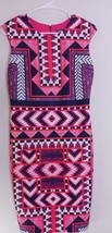 VINCE CAMUTO Women&#39;s Dress Size 8P Pink Navy Blue Sheath Tank Stretchy ZIP - $276.77 MXN
