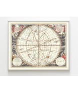 Antique Celestial Chart 1660 with Movements of the Earth, Map of Cosmos,... - $373.69 MXN