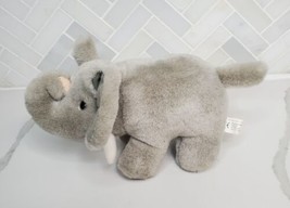 1992 K&amp;M Zoo Realistic Gray Elephant Plush Stuffed Animal Toy Vintage - $13.81