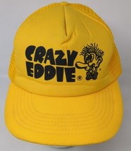 Crazy Eddie Snapback Mesh Trucker Cap Baseball Hat Original Vintage 1980s - £19.54 GBP