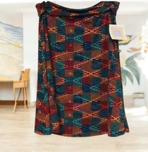 LuLaRoe Azure fold over waist printed skirt Women’s Size XL Multicolor - $14.75