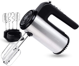 Electric Hand Mixer,5-Speed 300W Powerful Turbo function Handheld Mixe (Sliver) - £13.08 GBP