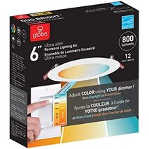 Globe Electric 91416 DuoBright Recessed Light, 6&quot;, White - $67.83 CAD